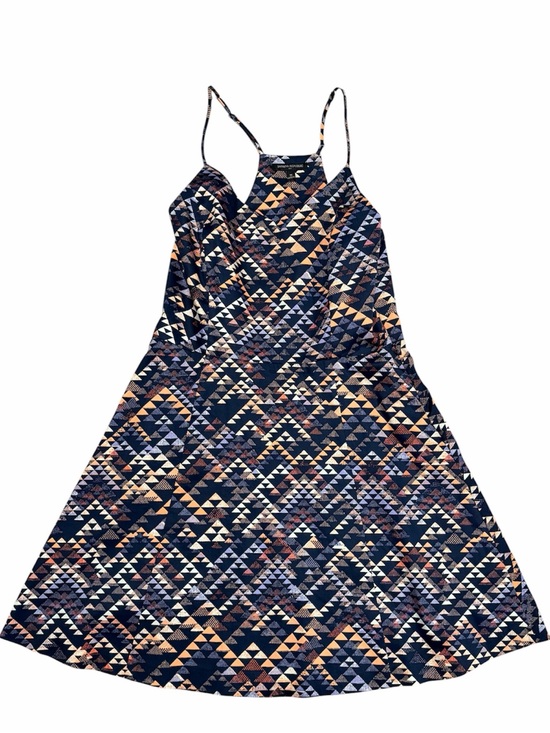 Banana Republic Dresses & Skirts - Banana Republic Geometric‎ Triangle Halter Dress Navy/Orange Fit/Flare Size  14